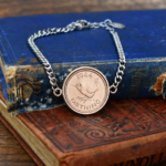 1944 Farthing Coin Bracelet, 82nd Birthday Gift- Silver