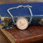 1945 Farthing Coin Bracelet, 81st Birthday Gift- Silver