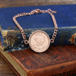 1952 Farthing Coin Bracelet, 74th Birthday Gift- Rose Gold