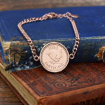1953 Farthing Coin Bracelet, 73rd Birthday Gift- Rose Gold