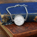 1961 Australian Threepence Coin Bracelet, 65th Birthday Gift- Silver