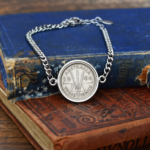 1964 Australian Threepence Coin Bracelet, 62nd Birthday Gift- Silver