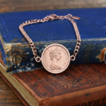 1979 Australian Two Cents Coin Bracelet, 47th Birthday Gift- Rose Gold