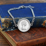 1982 Australian Five Cents Coin Bracelet, 44th Birthday Gift- Silver