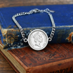 1987 Australian Five Cents Coin Bracelet, 39th Birthday Gift- Silver