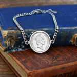 1989 Australian Five Cents Coin Bracelet, 37th Birthday Gift- Silver