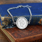 1992 Australian Five Cents Coin Bracelet, 34th Birthday Gift- Silver