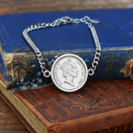 1994 Australian Five Cents Coin Bracelet, 32nd Birthday Gift- Silver