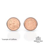 1984 Australian One Cent Cufflinks - Silver - Image 4