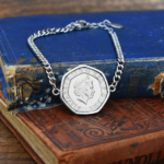 2018 Twenty Pence Coin Bracelet, 8th Birthday Gift- Silver