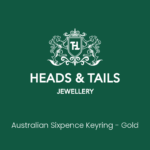 1945 Lucky Australian Sixpence Coin Keyring - Gold - Image 3