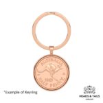 1945 Lucky Australian Half Penny Coin Keyring - Silver - Image 4