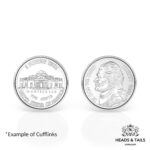 1964 U.S. Nickel Coin Cufflinks - Silver - Image 4