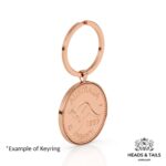 1945 Lucky Australian One Penny Coin Keyring - Silver - Image 5