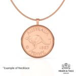 1945 Lucky Australian One Penny Coin Necklace - Silver - Image 4