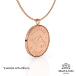 1945 Lucky Australian One Penny Coin Necklace - Silver - Image 5