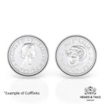 1945 Lucky Australian Shilling Coin Cufflinks - Silver - Image 4