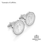 1945 Lucky Australian Shilling Coin Cufflinks - Silver - Image 6