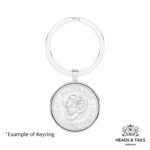 1945 Lucky Australian Shilling Coin Keyring - Silver - Image 4