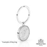 1945 Lucky Australian Shilling Coin Keyring - Silver - Image 5