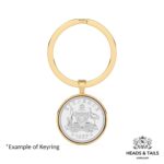 1945 Lucky Australian Sixpence Coin Keyring - Gold - Image 4