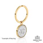 1945 Lucky Australian Sixpence Coin Keyring - Gold - Image 5