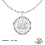 1945 Lucky Australian Sixpence Coin Necklace - Silver - Image 4