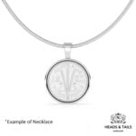 1945 Lucky Australian Threepence Coin Necklace - Silver - Image 4