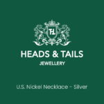 Dark green Heads and Tails Jewellery placeholder card reading U.S. Nickel Necklace - Silver