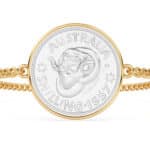 1953 Australian Shilling Coin Bracelet, 73rd Birthday Gift- Gold - Image 6