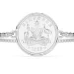 1953 Australian Sixpence Coin Bracelet, 73rd Birthday Gift- Silver - Image 6