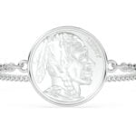 1938 US Buffalo Nickel Coin Bracelet, 88th Birthday Gift- Silver - Image 6