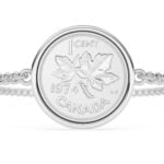 1960 Canadian Penny Coin Bracelet, 66th Birthday Gift- Silver - Image 6