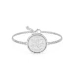 1960 Canadian Penny Coin Bracelet, 66th Birthday Gift- Silver - Image 2