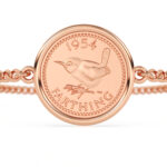 1944 Farthing Coin Bracelet, 82nd Birthday Gift- Rose Gold - Image 6