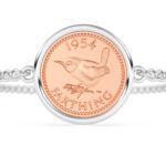 1944 Farthing Coin Bracelet, 82nd Birthday Gift- Silver - Image 6