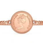 1981 Halfpenny Coin Bracelet, 45th Birthday Gift- Rose Gold - Image 6
