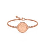 1981 Halfpenny Coin Bracelet, 45th Birthday Gift- Rose Gold - Image 2