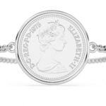 1977 Old Five Pence Coin Bracelet, 49th Birthday Gift- Silver - Image 6