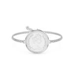 1977 Old Five Pence Coin Bracelet, 49th Birthday Gift- Silver - Image 2