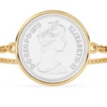 1977 Old Five Pence Coin Bracelet, 49th Birthday Gift- Gold - Image 6