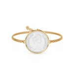 1977 Old Five Pence Coin Bracelet, 49th Birthday Gift- Gold - Image 2