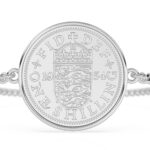 1961 Shilling Coin Bracelet, 65th Birthday Gift- Silver - Image 6