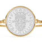 1960 Shilling Coin Bracelet, 66th Birthday Gift- Gold - Image 6
