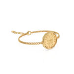 1944 Threepence Coin Bracelet, 82nd Birthday Gift- Gold - Image 4