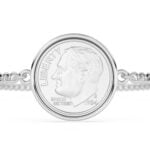 1960 US Dime Coin Bracelet, 66th Birthday Gift- Silver - Image 6