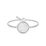 1960 US Dime Coin Bracelet, 66th Birthday Gift- Silver - Image 2