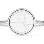 1960 US Penny Coin Bracelet, 66th Birthday Gift- Silver - Image 6